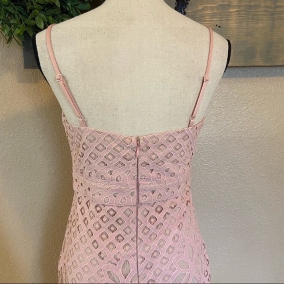 NWOT Lulus Unlimited Love Dusty Pink Lace Trumpet Midi Dress - Picture 4 of 14